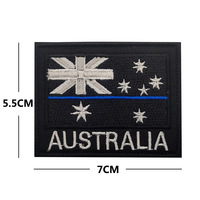 Écusson brodé en tissu polyester du drapeau australien, à coudre, accessoire pour sac extérieur, en stock