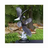 Großhandel Custom Home Ornament Metall Handwerk Tiers kulptur Lebensgröße Bronze Adler Statuen Preis