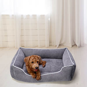 Cama desmontable antideslizante para perro, lavable, marrón y gris, fabricante al por mayor - Product Image 2