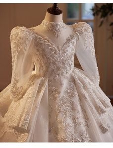 Abito da ballo in lino all'uncinetto per bambina, stile principessa, per compleanno e matrimonio, nuovo modello 2026, per esibizioni di pianoforte, all'ingrosso - Product Image 6