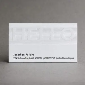 High Quality Gold Foil Letterpress Embossing Luxury Paper Business Cards Printing
