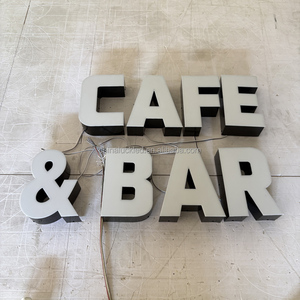 ป้ายอะคริลิคสำหรับร้านกาแฟและร้านค้า ป้ายไฟ LED กลางแจ้ง ออกแบบป้ายชื่อร้าน - Product Image 2