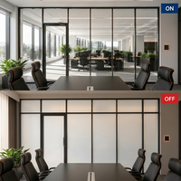 Film intelligent PDLC commutable 88% 92% 96% VLT pour vitres, portes en verre, cloisons de bureau, hôtels, salles de bain, villas