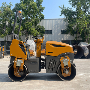 1 Tonne-1,2 Tonnen Compact adoras Para Bau Fahrt auf der Hand Mini Road Roller Kompressor Manuell Baumaschine Road Roller - Product Image 2