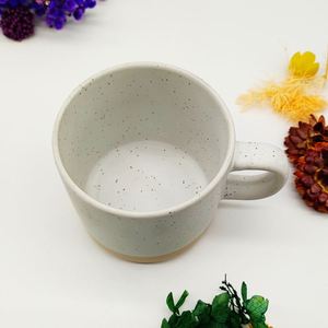 Taza de Desayuno Personalizada de Fábrica, Combinación de Dos Colores, Blanco Mate/Negro Moteado, para Té, Chocolate, Leche, Regalos - Product Image 4
