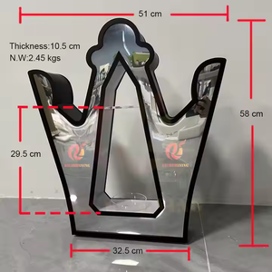 Richshining-Expositor de botellas LED acrílico dorado personalizado, <span class=keywords><strong>VIP</strong></span> para discoteca y bar, presentador, plástico duradero con logotipo (ODM/OEM) - Product Image 6