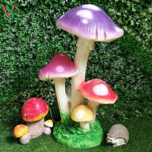 Simulation de champignons animés Sculpture en fibre de verre jardin botanique en plein air <span class=keywords><strong>paysage</strong></span> pelouse plante décoration ornements - Product Image 4