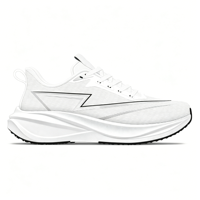Chaussures de course personnalisées OEM unisexes respirantes en maille dégradée printemps-automne, légères, avec absorption des chocs et semelle épaisse