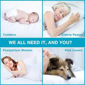 أعلى مبطن التوأم XL حجم إضافي طويل غطاء لينة تنفس حامي للماء مع جودة ممتازة اللون الأبيض - Product Image 5