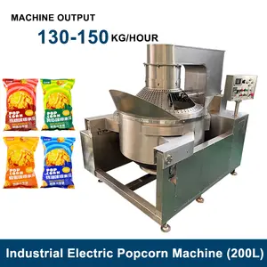 Popcorn Machine Commercial American Big Capacity Commercial Mushroom Caramel Popcorn Machine Popcorn Production Line Factory