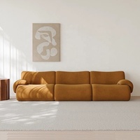 Canapé sectionnel en tissu cachemire de luxe léger italien, canapé compressible pour salon, petit appartement, hôtel, salle de sport, noir