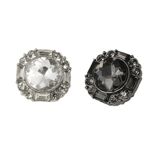 Boutons en métal rétro avec strass, ronds et carrés, en alliage plaqué, pour manteaux, costumes, pulls, décoratifs, cousus à la main, personnalisables - Product Image 3