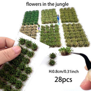 مجموعات عشب وزهور مصغرة ، نموذج مشهد غير منتظم ، نباتات بلاستيكية يدوية الصنع تصنعها بنفسك - Product Image 5