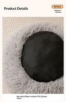 Langes Plüsch-Hundebett, Superweiches Luxuriöses Flauschiges Kunstfell Winter-Hundekorb, Kissen-Matte, Tragbares Nest