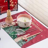 Coffret Cadeau de Noël en Céramique Anji Newell pour Matcha, avec Logo Personnalisé, Bol à Thé et Outils – Idéal pour les Collections de Cadeaux de Saison