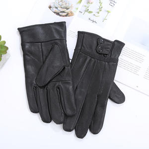 Guantes de Invierno para Hombre de Piel de Oveja con Diseño de Ciervo en Patchwork, Resistentes al Desgaste, para Montar al Aire Libre, con Forro - Product Image 6