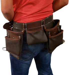 Workpro — sac à outils en cuir robuste pour homme, pochette pour le travail, avec <span class=keywords><strong>ceinture</strong></span>, promo - Product Image 6