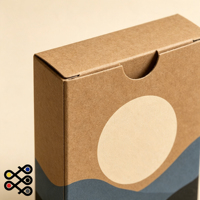 Boîte de cartes Oracle imprimées sur papier kraft, style bohème minimaliste, avec cartes de paysages abstraits pour la méditation et la thérapie
