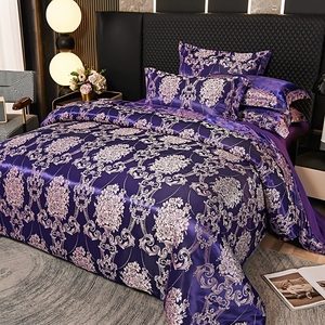 Set di Biancheria da Letto di Lusso, Copripiumini Jacquard Ricamati, Set Lenzuola Stampate <span class=keywords><strong>in</strong></span> Poliestere - Product Image 1