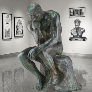 Décoration d'art public <span class=keywords><strong>de</strong></span> statues <span class=keywords><strong>de</strong></span> penseurs grandeur nature, place classique européenne, sculpture <span class=keywords><strong>de</strong></span> penseur en <span class=keywords><strong>bronze</strong></span> d'Auguste <span class=keywords><strong>Rodin</strong></span> - Product Image 3