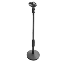 Support de micro de table de bureau à base ronde avec clip