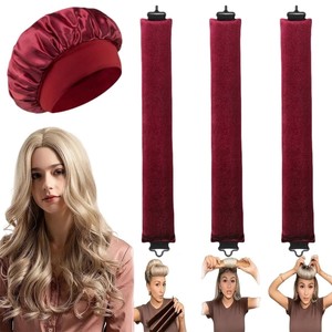 <span class=keywords><strong>Fer</strong></span> à friser <span class=keywords><strong>sans</strong></span> <span class=keywords><strong>chaleur</strong></span>, boucleur de cheveux pour femmes, boucleur de cheveux simple pour grandes vagues, plateau de coiffure pour dormir avec bonnet de nuit - Product Image 3