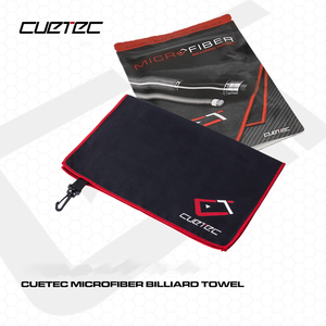CUETEC Billiards Billiard cue Towel - 100% Cotton Black 8-Ball <b>Pool</b> Cue Clean Towel Maintenance <b>Accessories</b> - Product Image 1