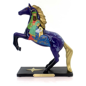 polyresin sculpture animalière grandeur nature d'or de fibre de verre de résine statues de cheval à vendre - Product Image 4