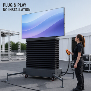 จอ LED เคลื่อนที่แบบ All-in-One พร้อมล้อ ประกอบสำเร็จแล้ว ใช้งานได้ทันทีแบบ Plug-and-Play สำหรับเช่าจัดงานกลางแจ้งเชิงพาณิชย์ - Product Image 5