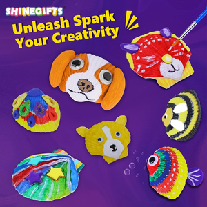 Handgemachte Schulkinder Sea Shell Malerei Kit Kunst handwerk Geschenke Diy Craft Aktivitäten Malerei Kits für Jungen und Mädchen - Product Image 3