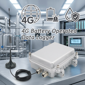 4G <b>Battery</b> <b>Operated</b> Data Logger White Aluminum Waterproof IP67 No Display Remote Control Low Power Consumption - Product Image 1