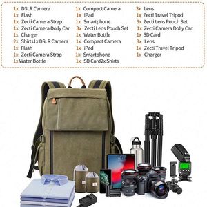 Sac à dos pour appareil photo reflex numérique, grand format, imperméable, en toile polyester, pour voyages et activités de plein air, échantillon gratuit - Product Image 3