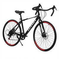 Vélo de course sur route à frein à disque de haute qualité 700C 7 vitesses, cadre en acier haute teneur en carbone, personnalisé pour hommes