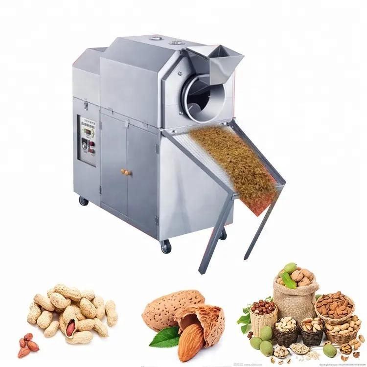 Línea de producción de tostador de almendro a pequeña escala, máquina de fabricación de nueces de anacardo, planta de mantequilla de cacahuete