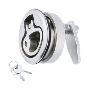 Cerradura Redonda Invisible de Acero Inoxidable 316 para Cabina de Barco, con Manija de Elevación Integrada y Anillo para Cubierta de Yate, Hebilla para Piso de Barco - Product Image 1