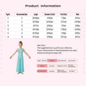 Girls <b>Lyrical</b> Dance Costume for Kids Sheer Mesh Unitard Wide Leg Jumpsuit Deep V Neck Criss Cross Back Dancewear Custom - Product Image 6