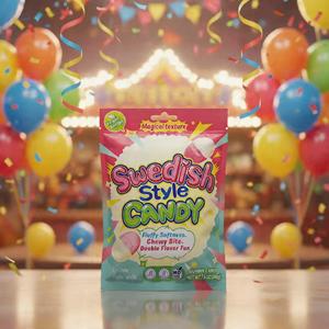 Dulces de Malvavisco al Estilo Sueco Personalizados al por Mayor, Sabores de Helado, Dulces de Goma Sin Gelatina, Fábrica de Origen OEM - Product Image 1