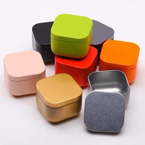 Portacandele in <span class=keywords><strong>Latta</strong></span> Quadrato Mini da 2oz, Stile Europeo, Tinta Unita Stampata, Senza Giunture - Product Image 4