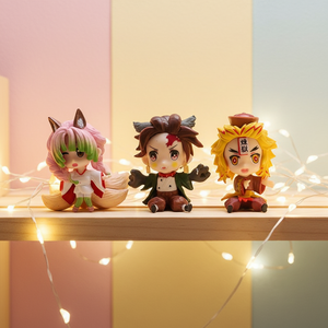 Set <span class=keywords><strong>de</strong></span> 6 Figuras <span class=keywords><strong>de</strong></span> Acción <span class=keywords><strong>de</strong></span> Anime Japonés Demon Slayer, <span class=keywords><strong>Tanjiro</strong></span>, Nezuko, Zenitsu, Figuras <span class=keywords><strong>de</strong></span> PVC, Adornos Decorativos para Escritorio - Product Image 2