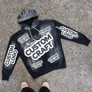 Felpe con Zip Oversize Unisex Personalizzate in Cotone 100% Lavato 540gsm con Stampa Serigrafica di Alta Qualità, Motivi Artistici, Ecologiche per <span class=keywords><strong>l</strong></span>'<span class=keywords><strong>Inverno</strong></span> - Product Image 1