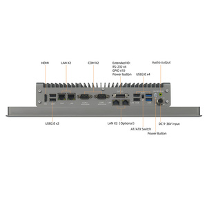 <span class=keywords><strong>PC</strong></span> industriel personnalisé en usine, écran tactile 15 pouces, <span class=keywords><strong>double</strong></span> LAN, 2 ports COM, entrée 9-36V, <span class=keywords><strong>PC</strong></span> industriel embarqué sans ventilateur - Product Image 3