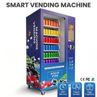 Distributeur automatique réfrigéré personnalisé avec lecteur de carte, distributeurs de boissons gazeuses, distributeurs de collations et de nourriture à vendre