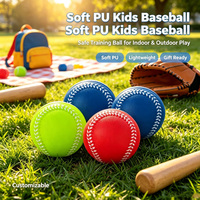 Balle anti-stress en mousse motif baseball, jouet souple à presser pour cadeaux de fête, décoration d'événements festifs, prise en charge des commandes en gros OEM ODM