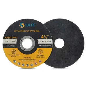 SATC 115mm Cutting Disc 4.5 "X 1/24'' X 7/8" Abrasive Grinding Wheel For Metal & Stainless Steel