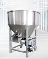 Mélangeur d'aliments polyvalent en acier inoxydable avec port de décharge élargi, sans blocage de matériaux, pour l'engrais, les céréales et l'alimentation du bétail
