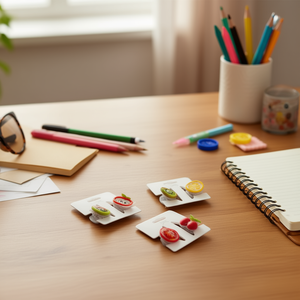 Fermagli per capelli serie frutta, piccoli fermagli laterali, 1200 pezzi per scatola, design colorato a forma di frutta per donne e bambini - Product Image 2