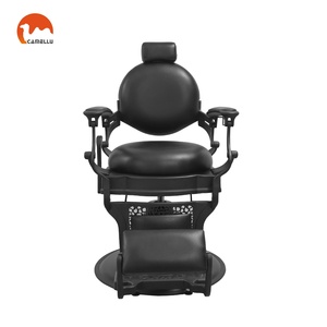 Fauteuil de Salon Vintage Noir Inclinable Hydraulique pour Hommes - Poste de Coiffure - Product Image 5