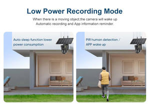 2-way אודיו 6mp h.265 wifi 4g ip66 לילה עמיד למים מצלמה וידאו IP קול אזעקה שעון שמש 2 עדשה 256g ענן תנועה Cmos - Product Image 4