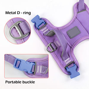 <span class=keywords><strong>Harness</strong></span> Anjing Desain Khusus Bahan Nylon Lembut dengan Penutup Gesper Gaya Fashion untuk Latihan dan Jalan-jalan Anjing - Product Image 4