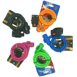 Candado de cable para bicicleta SG Color Lock, de acero, duradero, antirrobo, para bicicleta, vehículo eléctrico, control manual, color aleatorio - Product Image 1